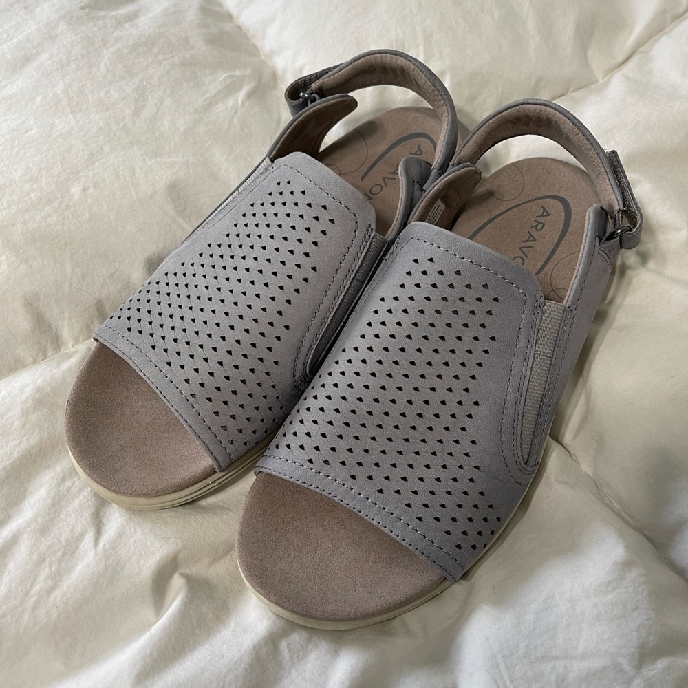 Aravon Blue/Grey Comfort Sandal